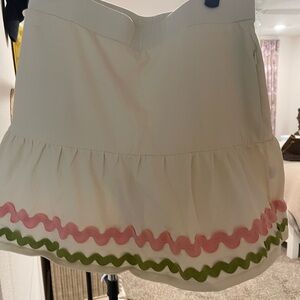 Spartina 449 White Skort with Pink and Green Trim